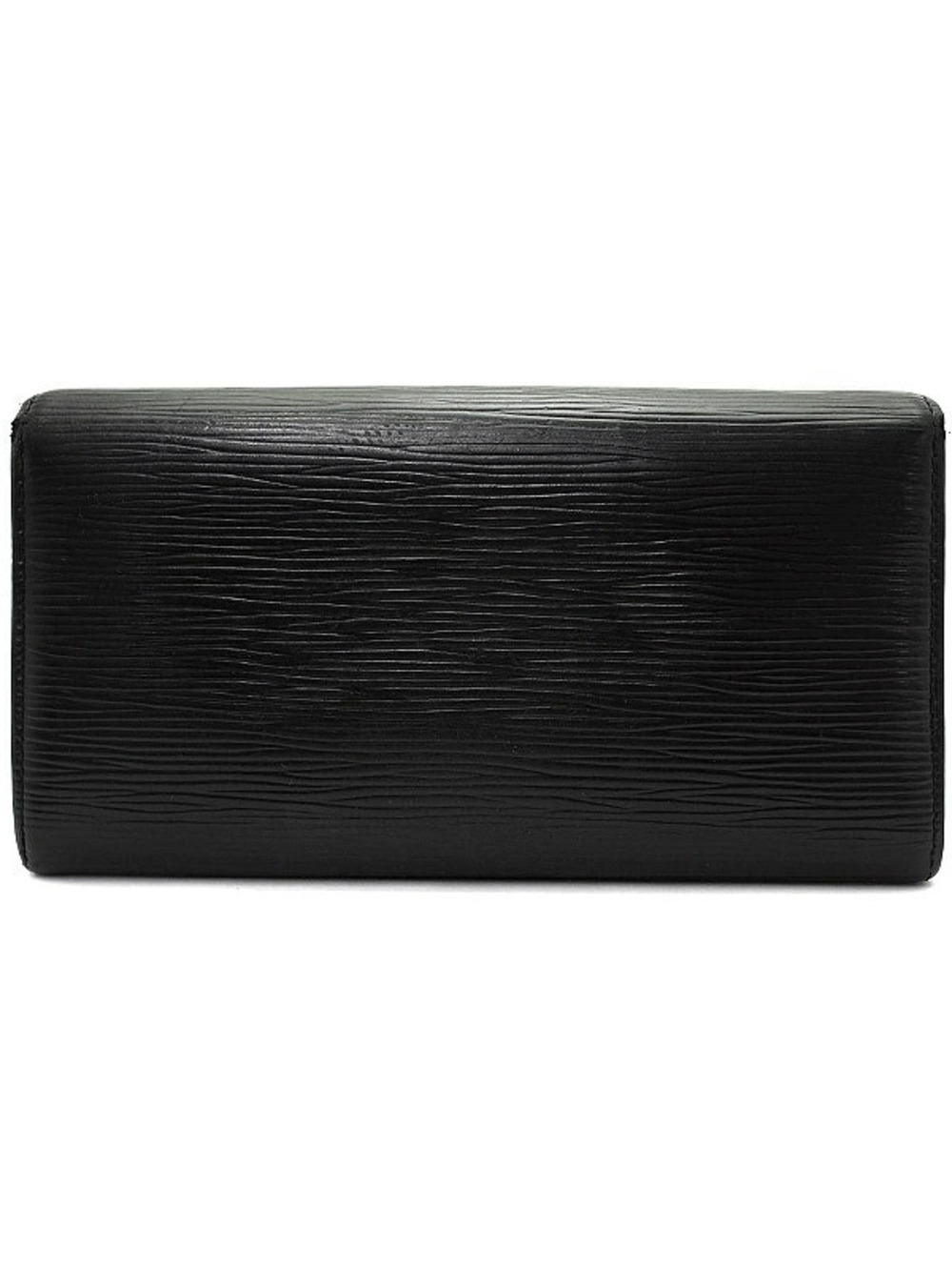 Louis Vuitton fold Pochette Wallet Credit Monnaie Porte Epi Long Bi Black